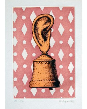 La Lecon de Musique - Son de Cloche by René Magritte - Surrealism