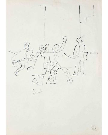 La Bataille des boules de neige from Les Enfants Terribles by Jean Cocteau - Surrealist Artwork 