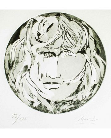Giacomo Manzù, Artwork, Modern Art, Etching, Touchstone Suite, Italian Art, Round Medusa, Print