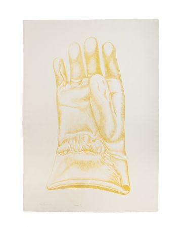 Yellow Glove - Guanto Giallo by Giacomo Porzano - Contemporary artwork