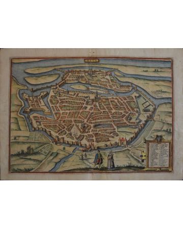 "Metz", Antique Map, from "Civitates Orbis Terrarum" by Braun and Hogenberg - Old Masters Artwork.