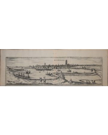 Dunkirk, from "Civitates Orbis Terrarum",  by Braun G. & Hogenberg F. - Old Masters Artwork