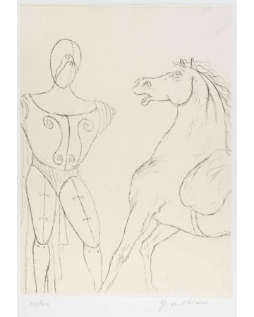 Cavallo e Trovatore by Giorgio de Chirico - Surrealism