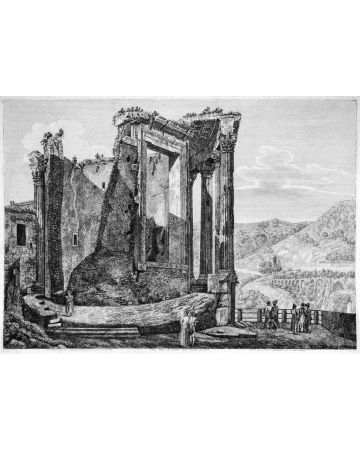 L. Rossini, Altra Veduta del Tempio della Sibilla di Tivoli, 1824.