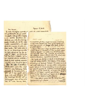 Letter from Arrigo Benedetti to Mino Maccari - Original Manuscripts
