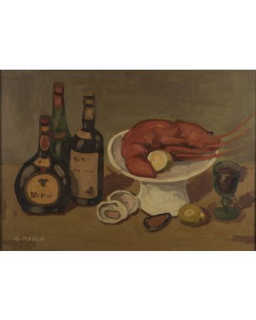 Still Life With Lobster - Giovanni March - Modern Art
