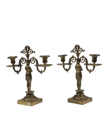 Couple Of Candelabra by Anonymous -Decorative Object