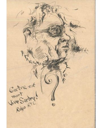 Sartre est mort by Anonymous - Modern Artwork