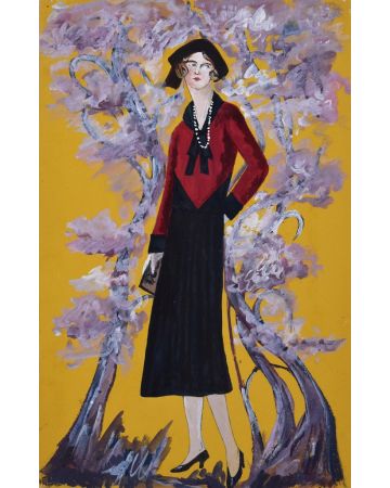 Madame in the Blossom Garden by Lucie Navier - Modern Artwork 