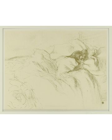 Woman Waking Up in Bed  byHenri de Toulouse Lautrec (after) -  Modern Artwork