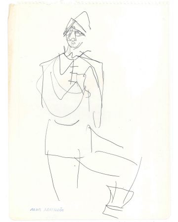 Cubist Sketch for a Costume by Alkis Matheos - Contemporary Artwork 