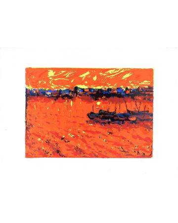Orange Landscape by Vincenzo Monti - Contemporary Artwork