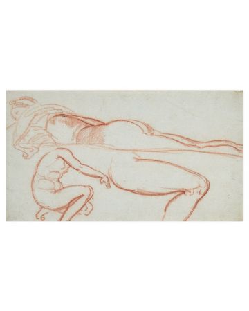 Studies for a Female Nude by Pierre Andrieu - Modern Artwork