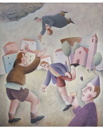 Il Lancio delle Raviole by Claudio Benghi - Contemporary artwork