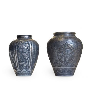 Two Persian Silver Vases - Decorative Objects