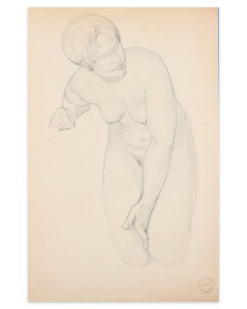 Kneeling Nude by Paul Garin - Modern Artwork