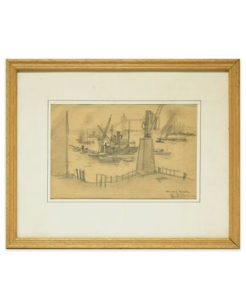 London Harbor by Robert Louis Antral - Modern Artwork