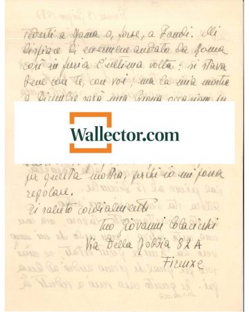 Colacicchi's Letter - Manuscripts