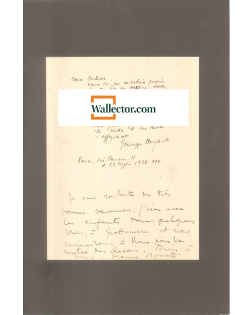 Ungaretti's Autograph : Before the Departures - Manuscripts