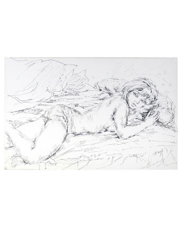 Sleeping Woman by Éliane Diverly - Contemporary Artwork