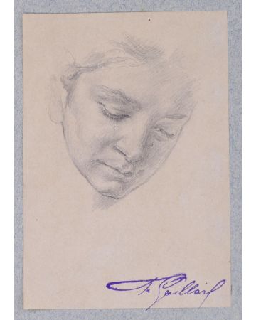  Female Portrait by Ferdinand Gaillard -Modern Artwork