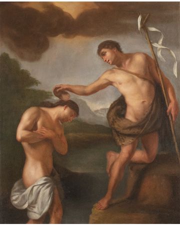 The Baptism Of Christ by Aureliano Milani - Online Old Masters