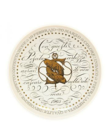 Pisces - from Zodiac Plate Series by Piero Fornasetti - Design and Decorative Object