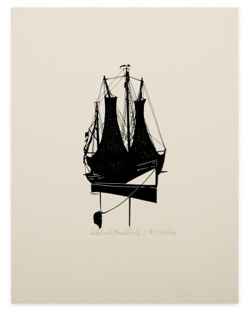 Silhouette of a Sailing Ship - Contemporary Artworks