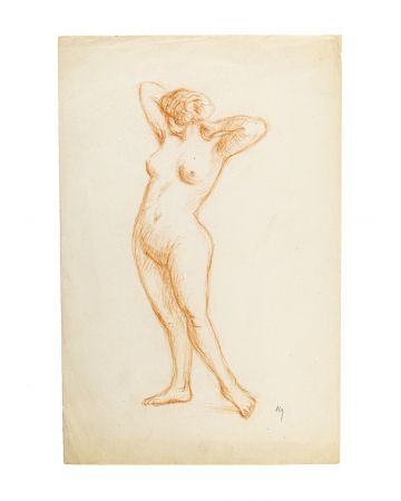 Naked Woman by Oswald Heidbrink -Modern Artwork