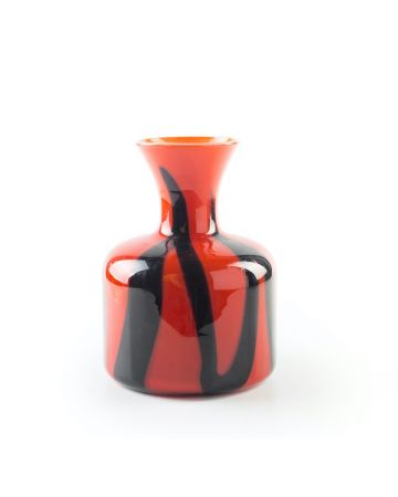 Red and Black Glass Vase - Design and Decorative Objects