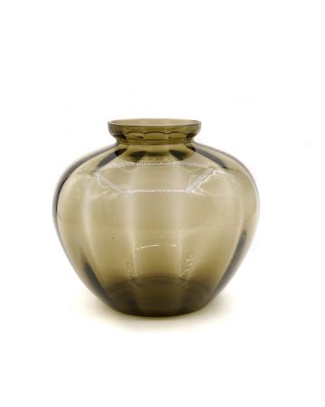 Vintage Fumé Glass Vase - Design and Decorative Objects