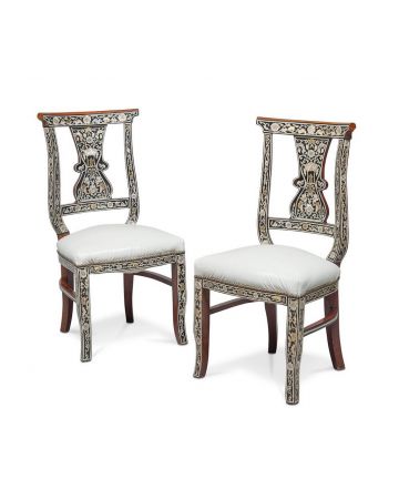Couple of Mahogany Chairs by Anonymous - Design Furniture