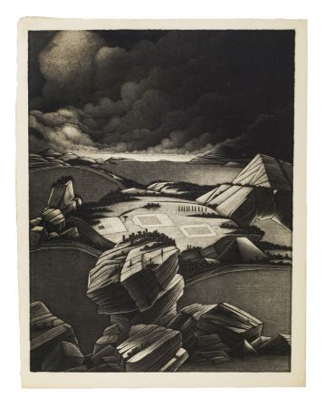 Desolate Landscape by Michel EstÈbe - Modern Artwork
