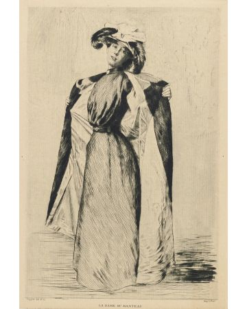La Dame au Manteau by André-Charles Coppier - Modern Artwork