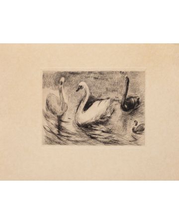 "Swans" by Anonymous - Modern Artwork
