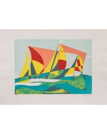 Seascape + Sails by Osvaldo Peruzzi - Contemporary Artwork