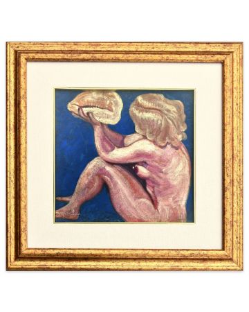 Woman with Shell by Alice Frey - Contemporary Artwork
