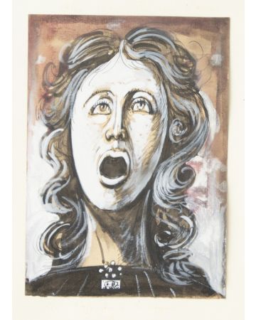 Screaming woman by Anonymous - Contemporary Artwork