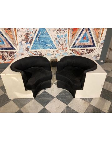 Pair of Armchairs "Safari" by Poltronova Archizoom Associati - Design Furniture