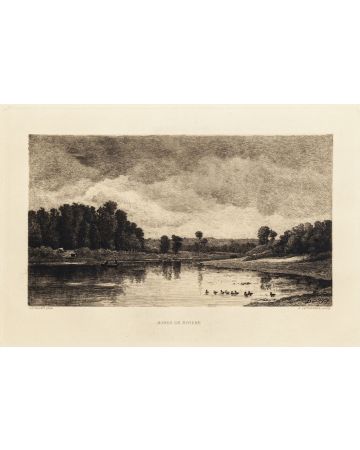Bords de rivière by Charles-François Daubigny