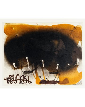 Black Fan by Antoni Tàpies- Contemporary Artwork