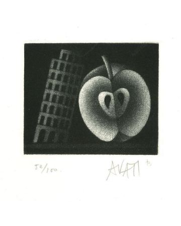 Apple and Tower by Mario Avati - Contemporary Artwork