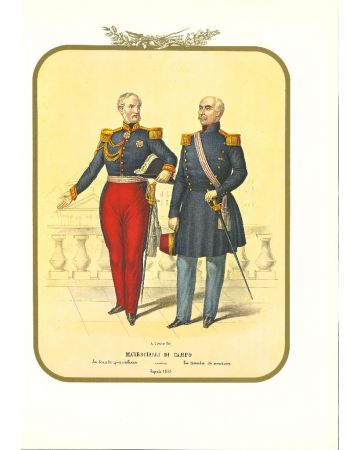 Field Marshals - Lithograph by Antonio Zezon. Naples 1853.
