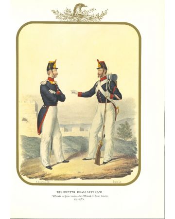 Royal Veterans Regiment is a lithograph by Antonio Zezon. Naples 1854.