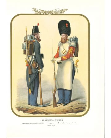I Swiss Regiment is a lithograph by Antonio Zezon. Naples 1853
