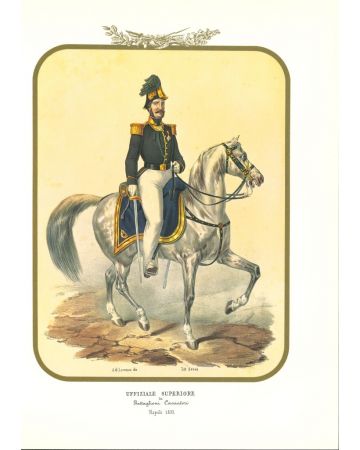 Senior Officer is a lithograph by Antonio Zezon. Naples 1853.