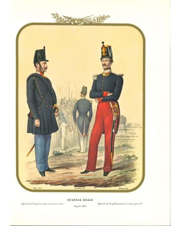 Real Guard is a lithograph by Antonio Zezon. Naples 1852.