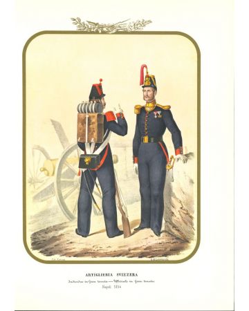 Swiss Artillery is a lithograph by Antonio Zezon. Naples 1854