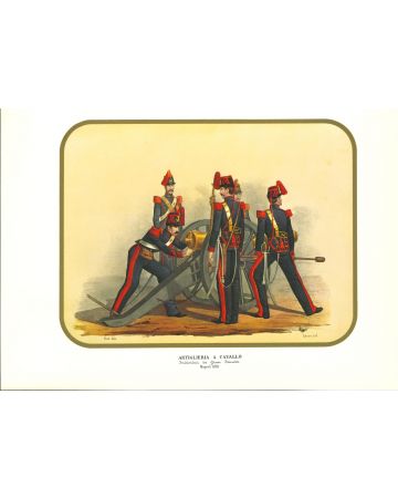 Artillery on Horseback is a lithograph by Antonio Zezon. Naples 1853
