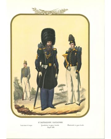 VIII Hunter Battalion is a lithograph by Antonio Zezon. Naples 1853.
